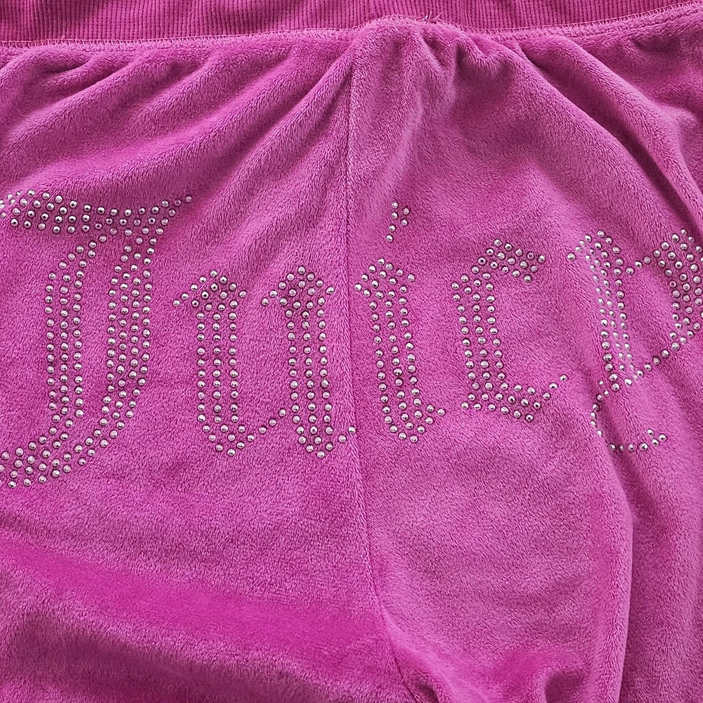 Women's Intimates Velour Lounge Pants - White, Pink, and Purple - Picture 7 of 8